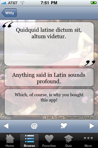 Latin Phrases Proverbs and Quotations for iPhone